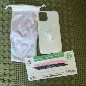 Opal Leopard Loopy Case & Clear Sparkle Loop BUNDLE